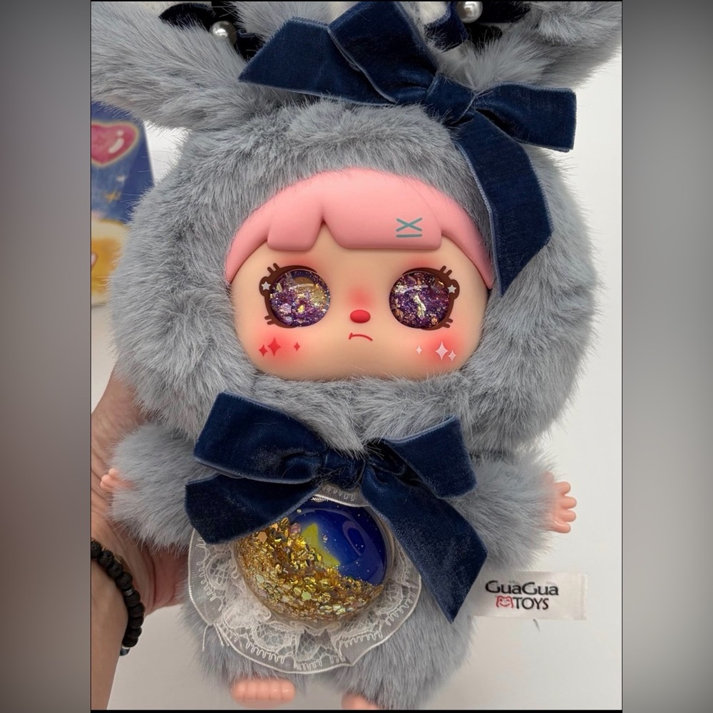 GuaGua plush series * Sesame Bunny* w/ RARE special eyes - NEW W/ TAGS - Picture 2 of 3
